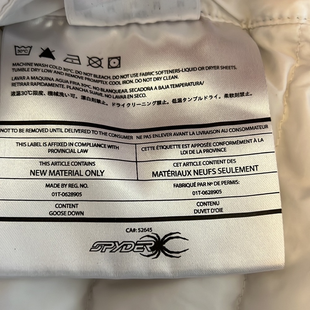Spyder Down Jacket, Size Medium - image 8
